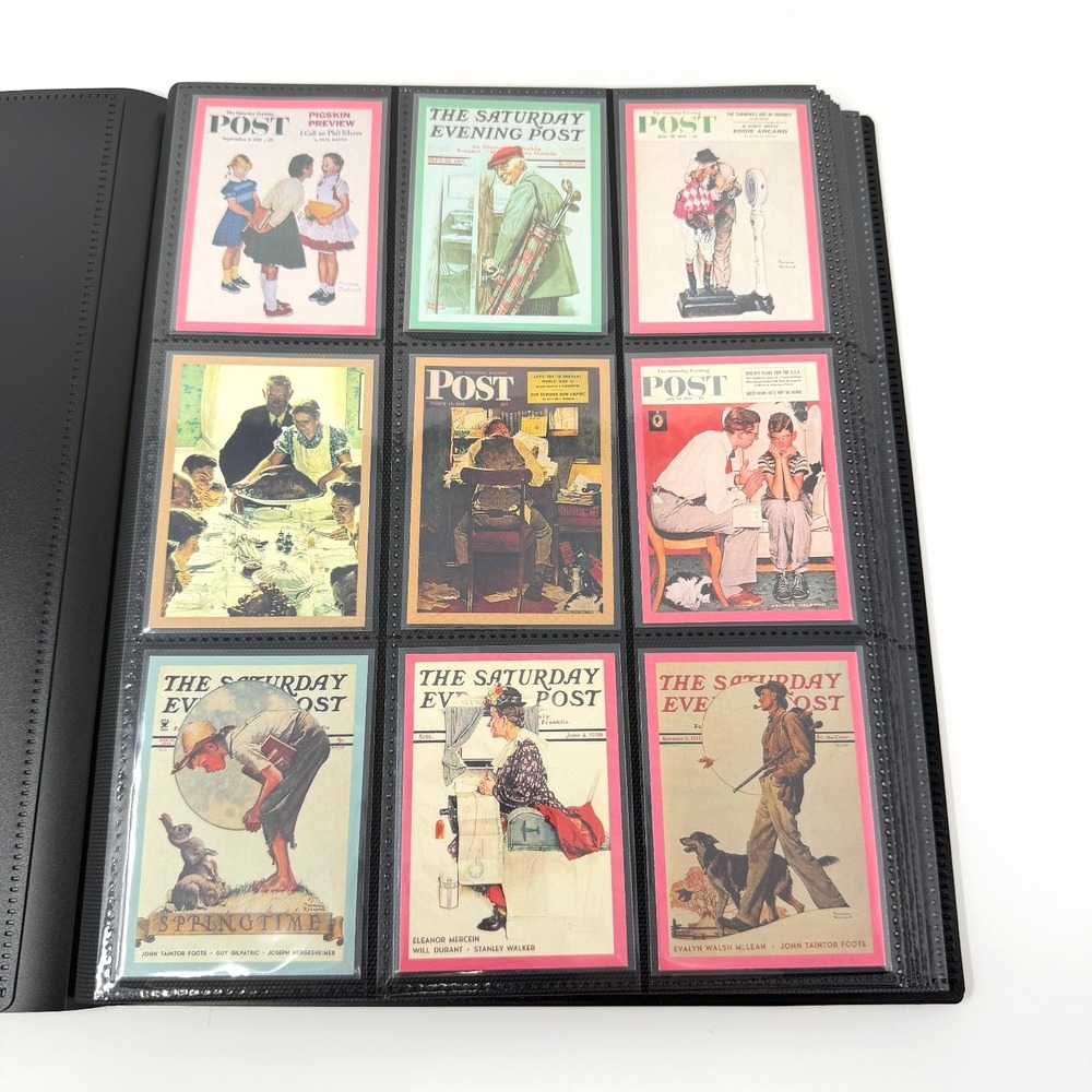 Norman Rockwell Saturday Evening Post Cards 1995‎ Full 90 Card Set NM Binder